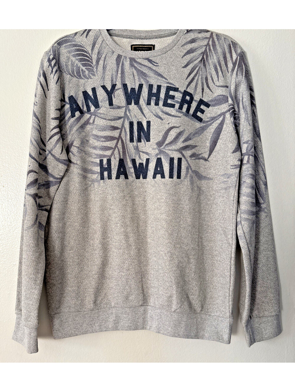 Koton Anywhere In Hawaii Gray Pullover Long Sleeve Beach Sweatshirt Men’s Size M